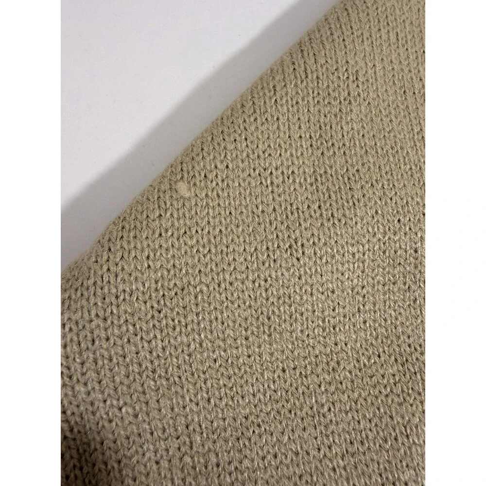 Nike Men's Knit Striped Scarf with Logo - Green Beige Yellow Brown
